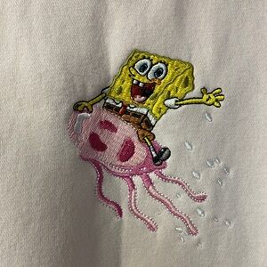 H&M Divided Discontinued SpongeBob Embroidered Sweatshirt